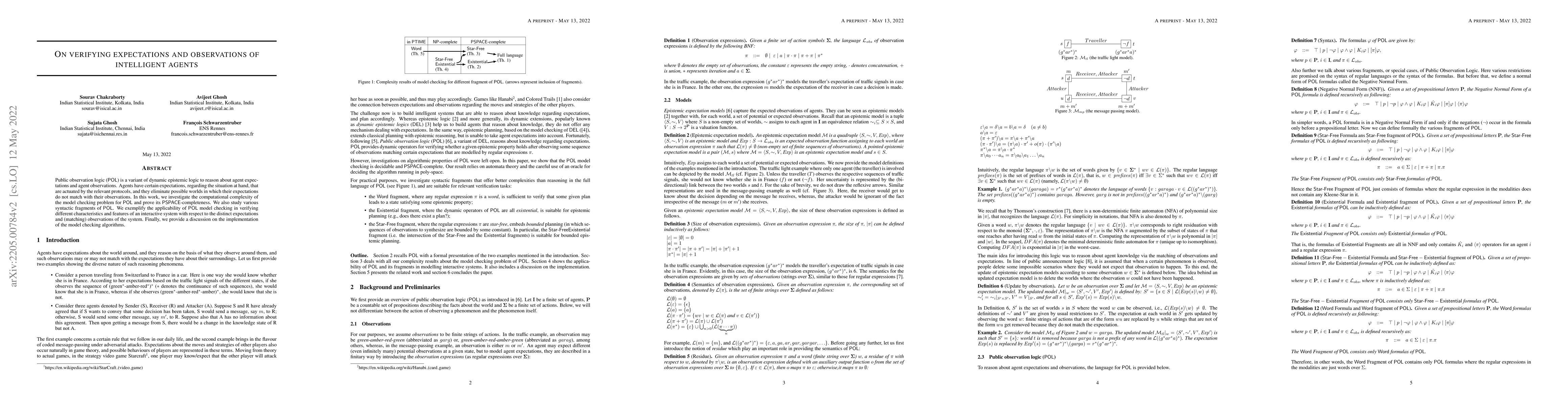 Thumbnail for On verifying expectations and observations of intelligent agents
