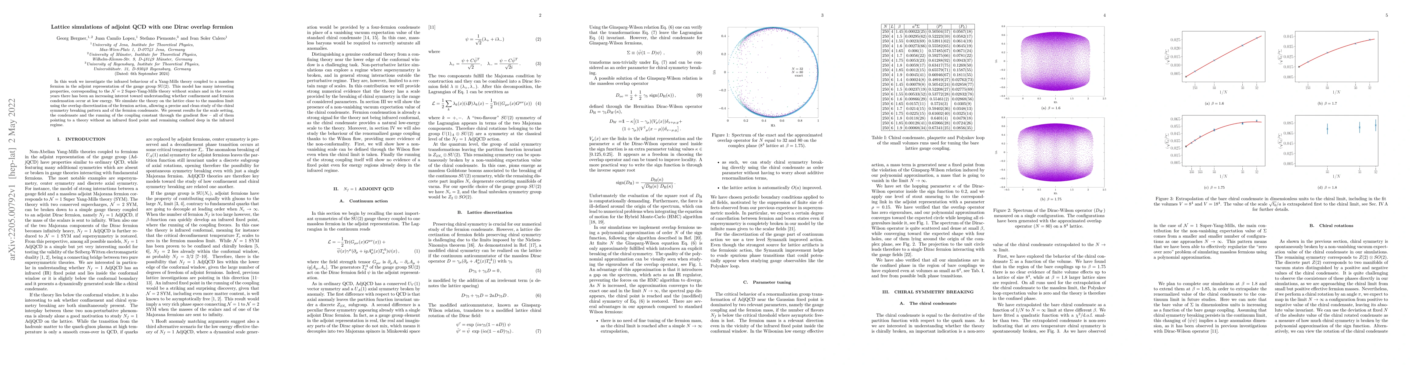 Thumbnail for Lattice simulations of adjoint QCD with one Dirac overlap fermion