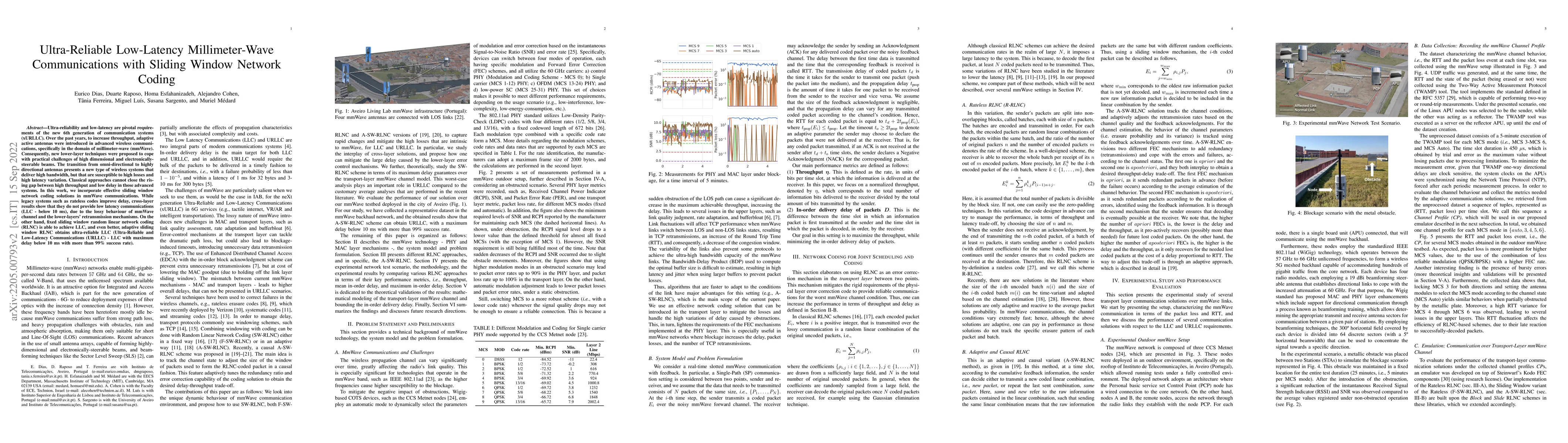 Thumbnail for Ultra-Reliable Low-Latency Millimeter-Wave Communications with Sliding
  Window Network Coding