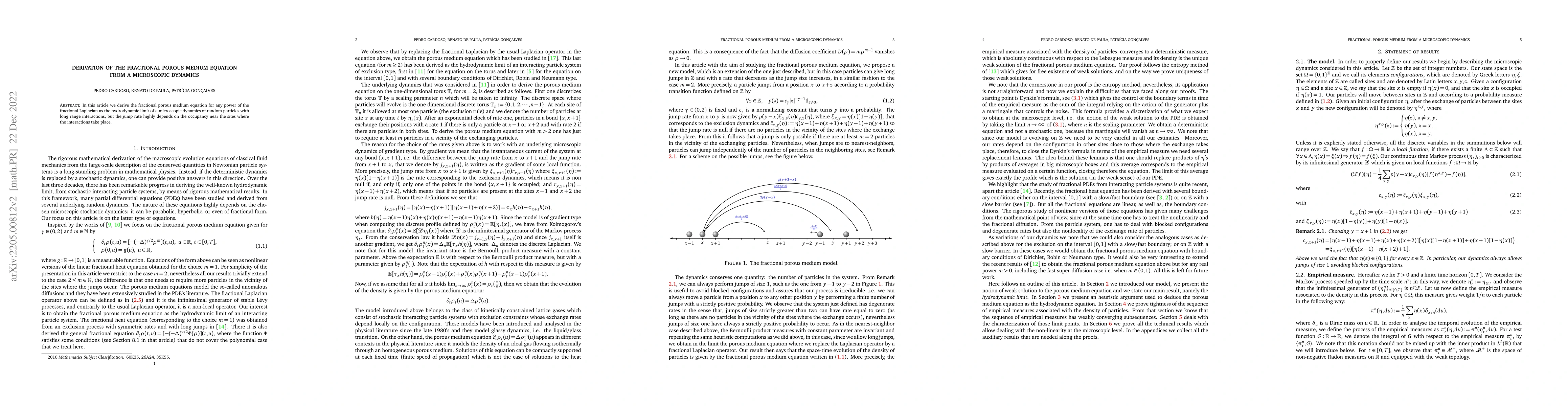 Thumbnail for Derivation of the fractional porous medium equation from a microscopic
  dynamics