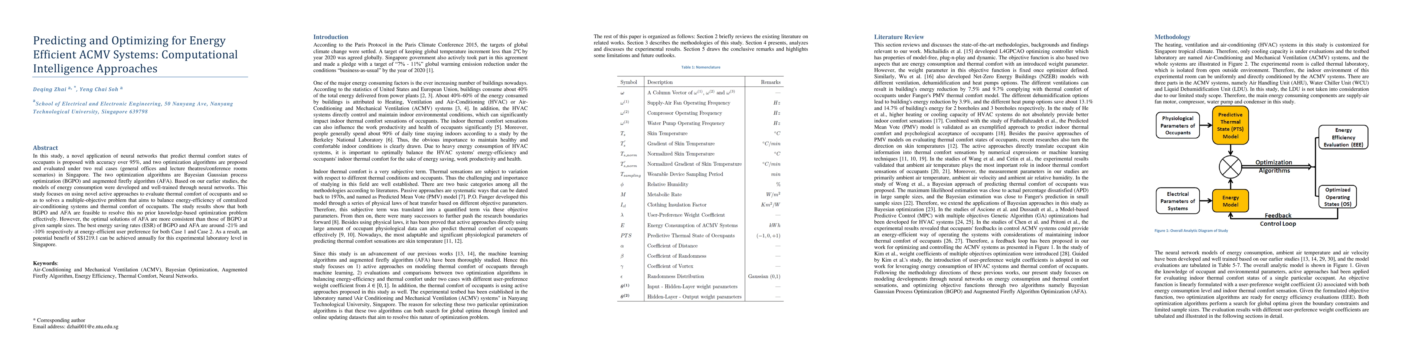 Thumbnail for Predicting and Optimizing for Energy Efficient ACMV Systems:
  Computational Intelligence Approaches