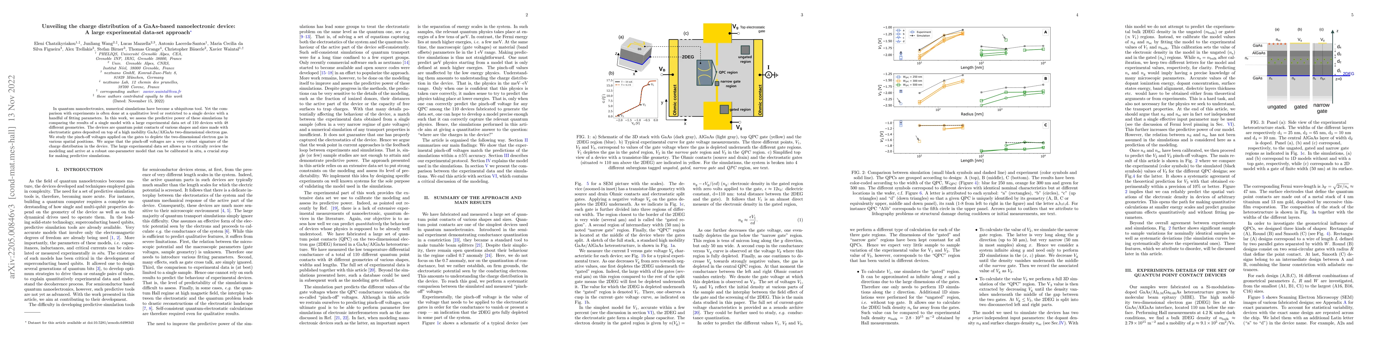 Thumbnail for Unveiling the charge distribution of a GaAs-based nanoelectronic device:
  A large experimental data-set approach