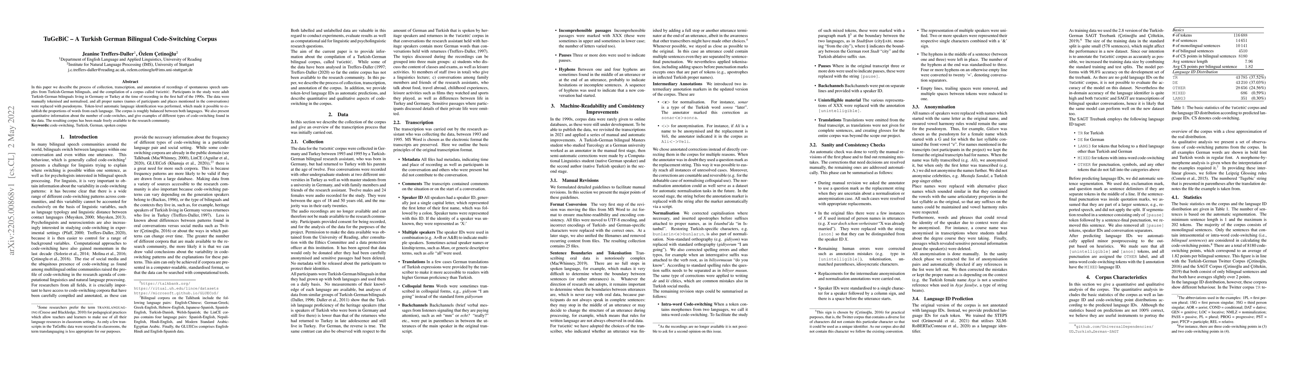 Thumbnail for TuGeBiC: A Turkish German Bilingual Code-Switching Corpus
