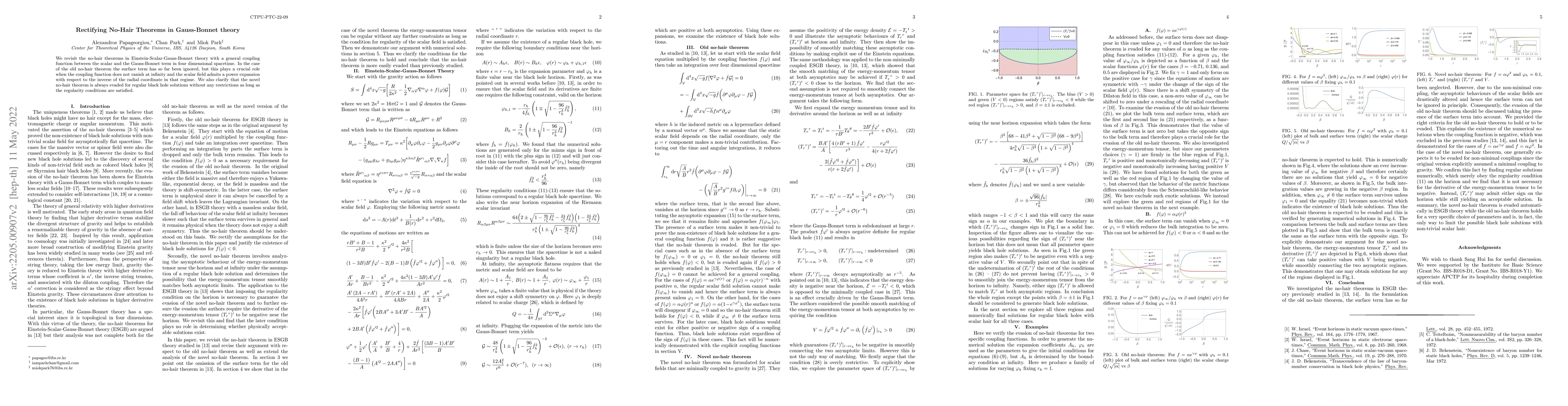 Thumbnail for Rectifying No-Hair Theorems in Gauss-Bonnet theory