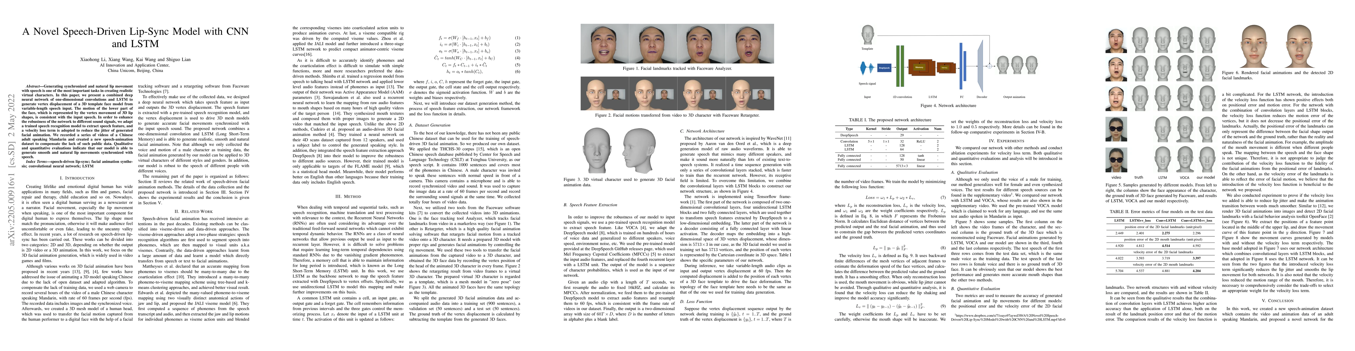 Thumbnail for A Novel Speech-Driven Lip-Sync Model with CNN and LSTM