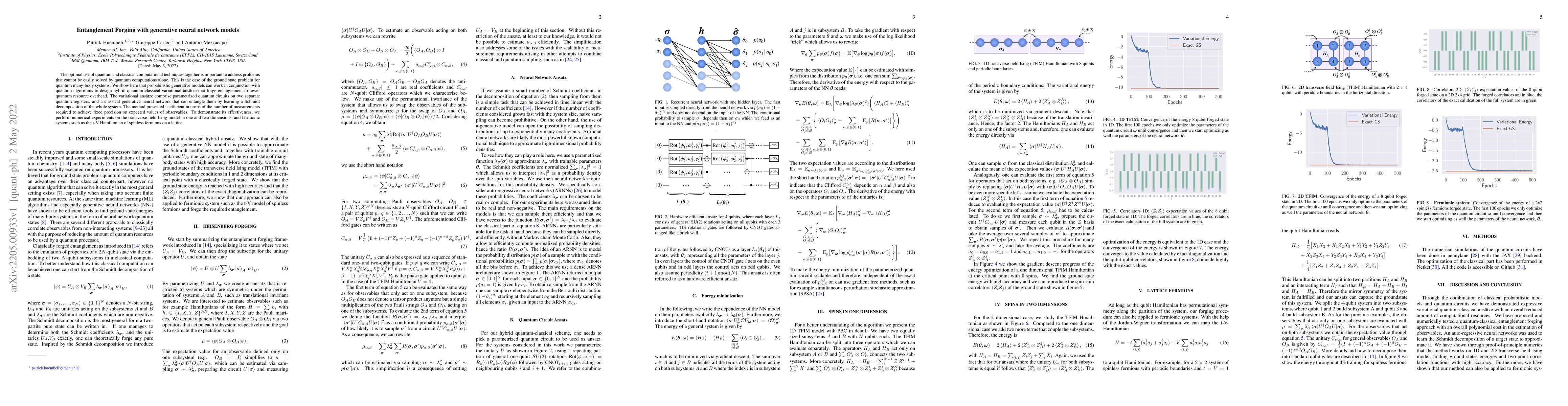 Thumbnail for Entanglement Forging with generative neural network models