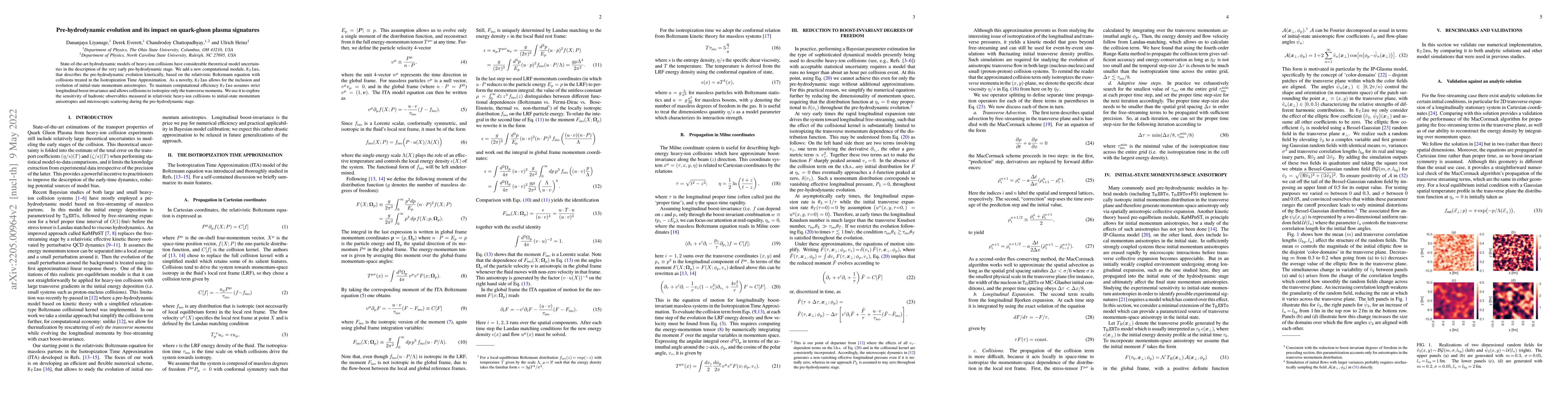 Thumbnail for Pre-hydrodynamic evolution and its impact on quark-gluon plasma
  signatures