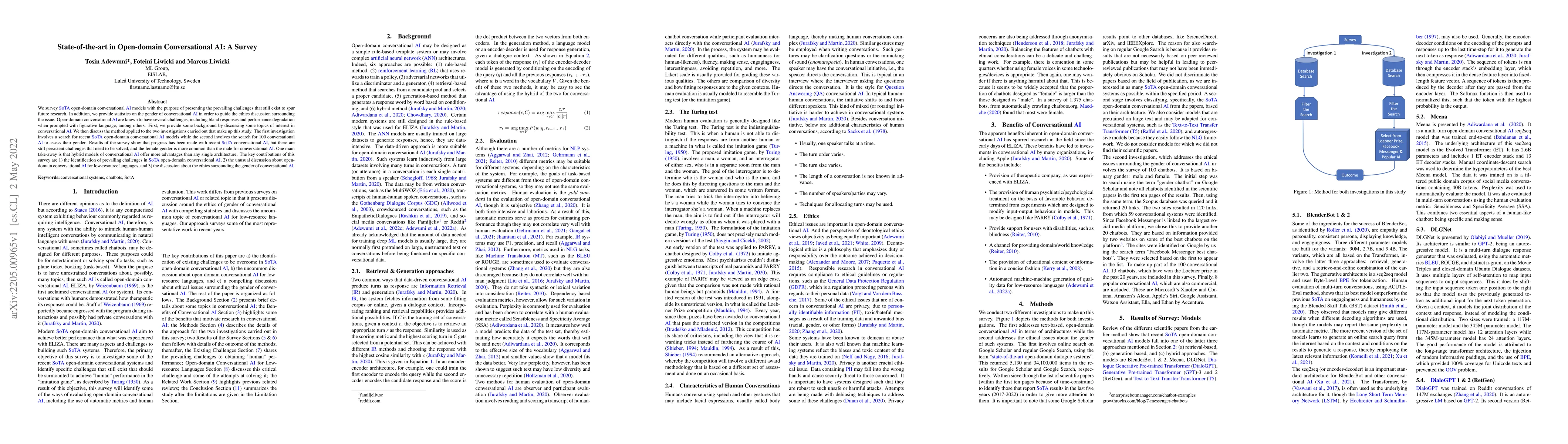 Thumbnail for State-of-the-art in Open-domain Conversational AI: A Survey