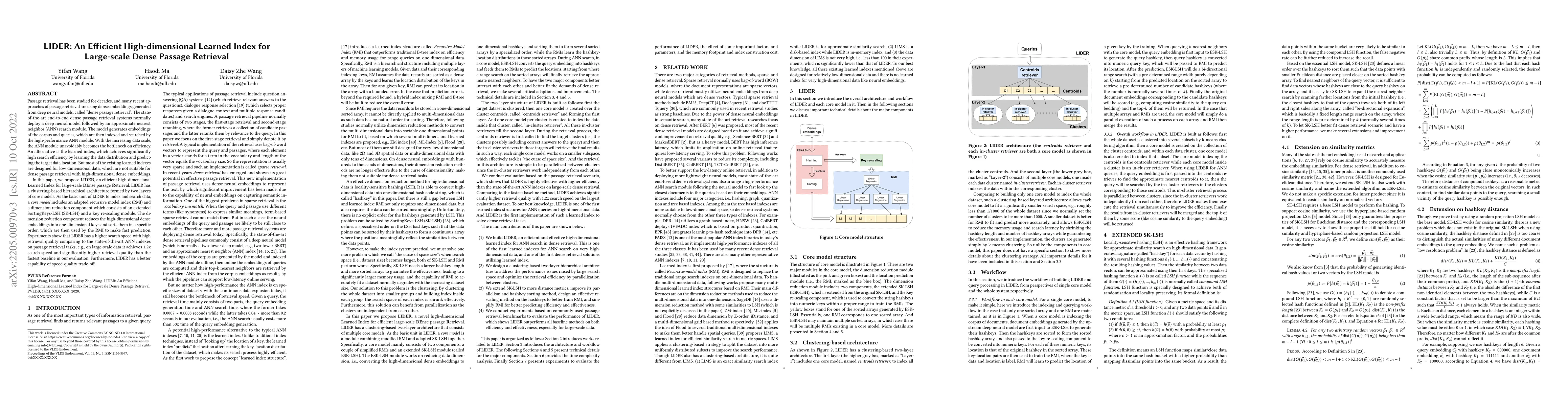 Thumbnail for LIDER: An Efficient High-dimensional Learned Index for Large-scale Dense
  Passage Retrieval