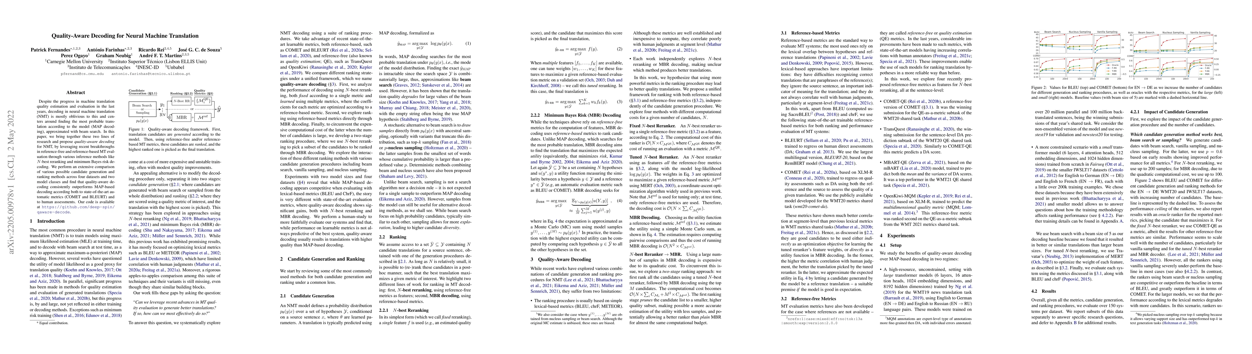 Thumbnail for Quality-Aware Decoding for Neural Machine Translation