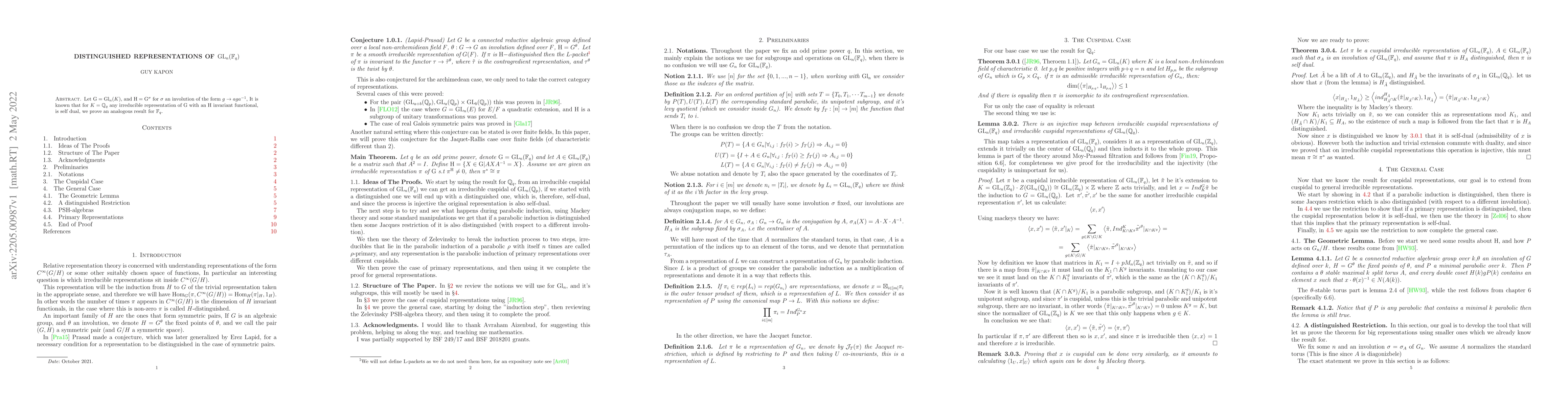 Thumbnail for Distinguished Representations of $\mathrm{GL}_{n}(\mathbb{F}_{q})$