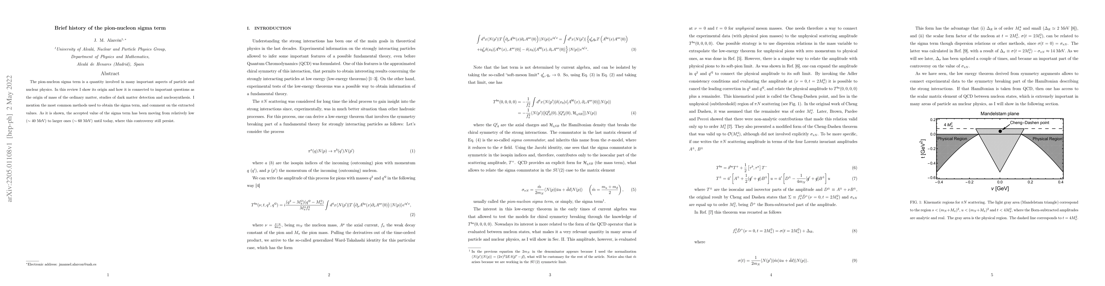 Thumbnail for Brief history of the pion-nucleon sigma term