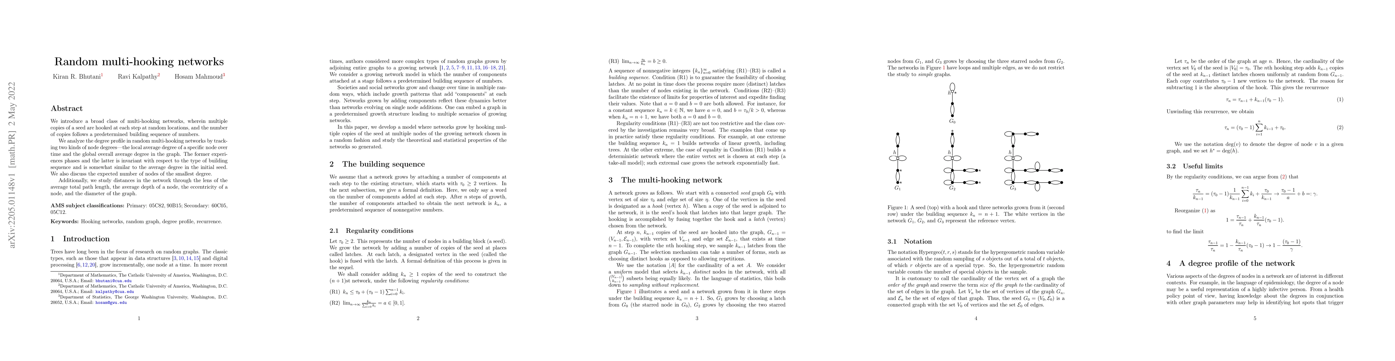 Thumbnail for Random multi-hooking networks
