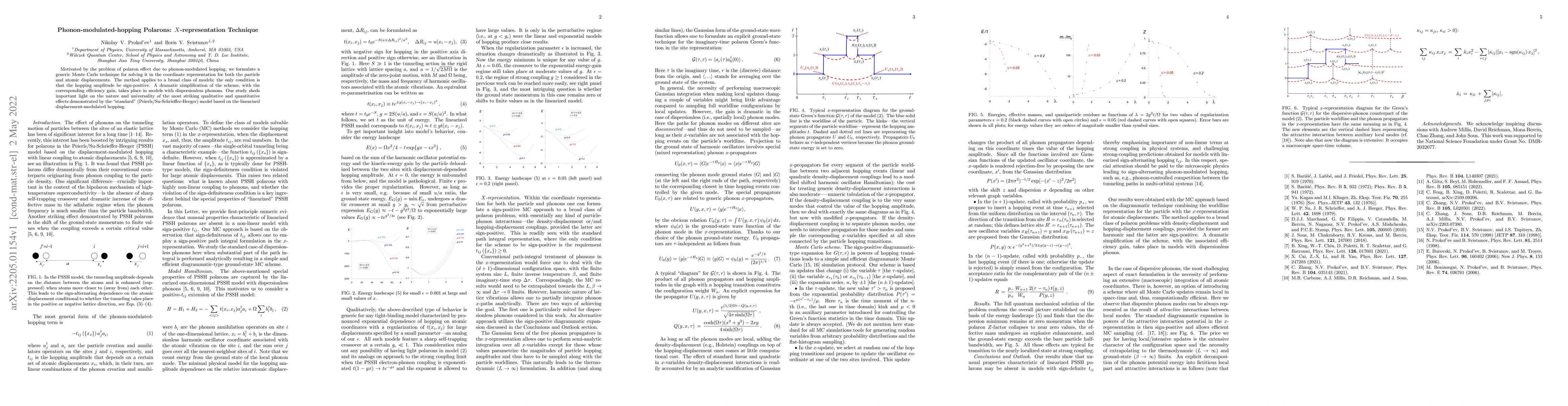 Thumbnail for Phonon-modulated-hopping Polarons: X-representation Technique