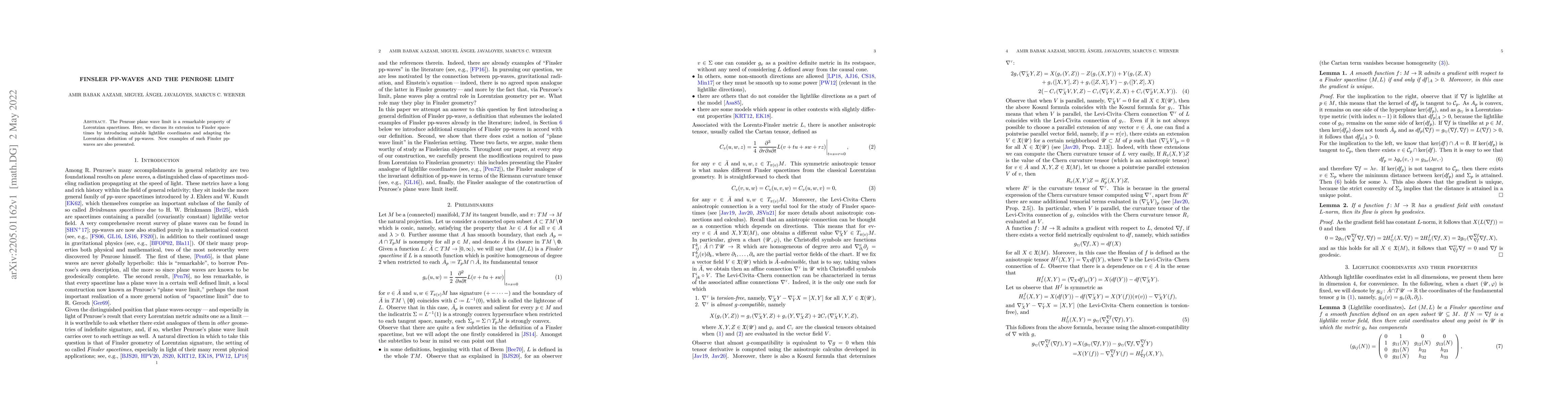 Thumbnail for Finsler pp-waves and the Penrose Limit