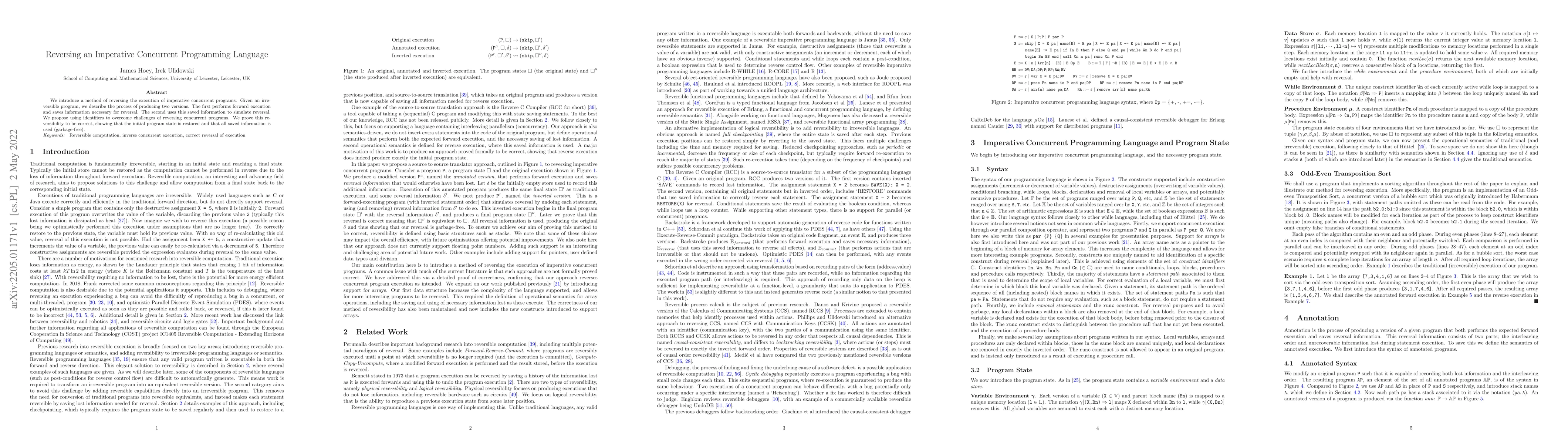 Thumbnail for Reversing an Imperative Concurrent Programming Language
