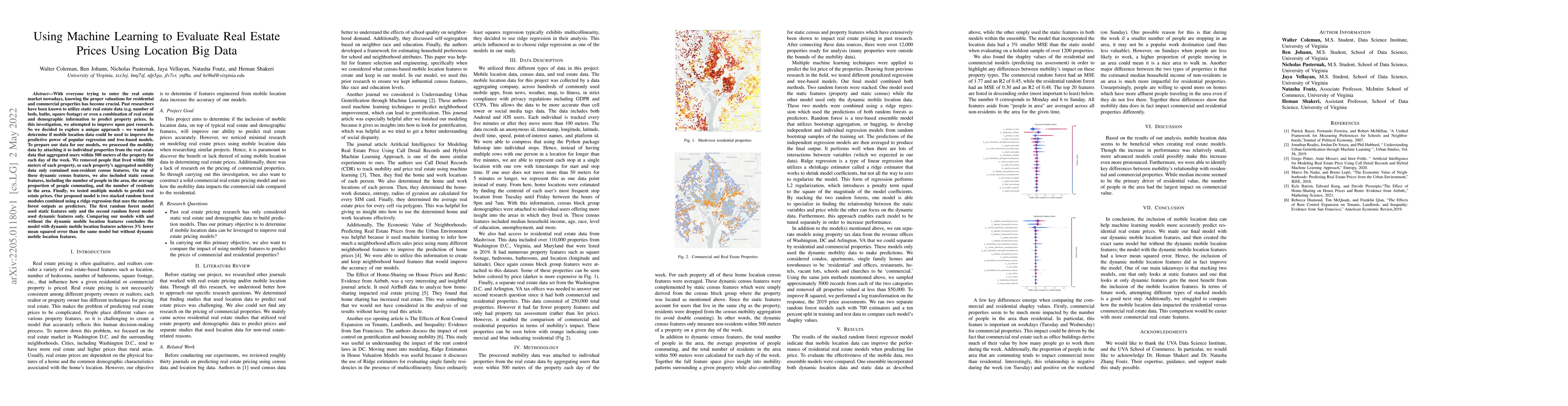 Thumbnail for Using Machine Learning to Evaluate Real Estate Prices Using Location Big
  Data