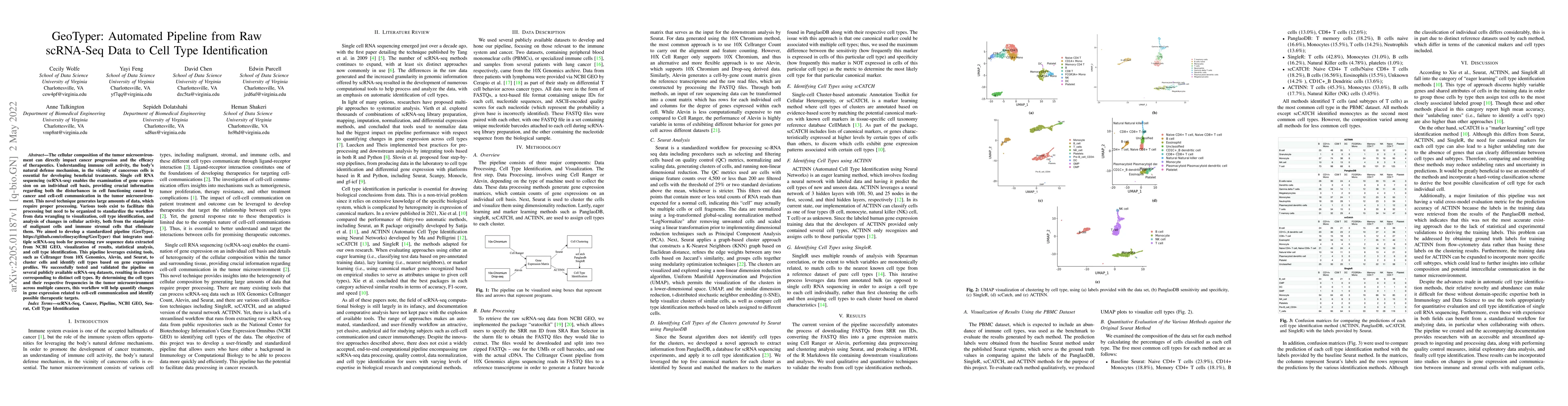 Thumbnail for GeoTyper: Automated Pipeline from Raw scRNA-Seq Data to Cell Type
  Identification