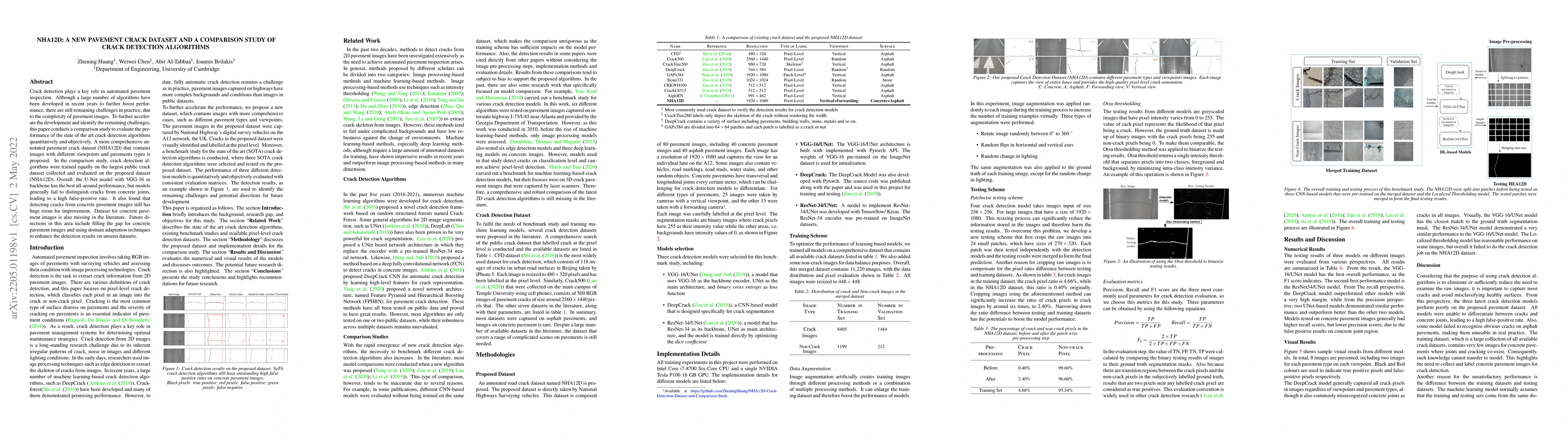 Thumbnail for NHA12D: A New Pavement Crack Dataset and a Comparison Study Of Crack
  Detection Algorithms