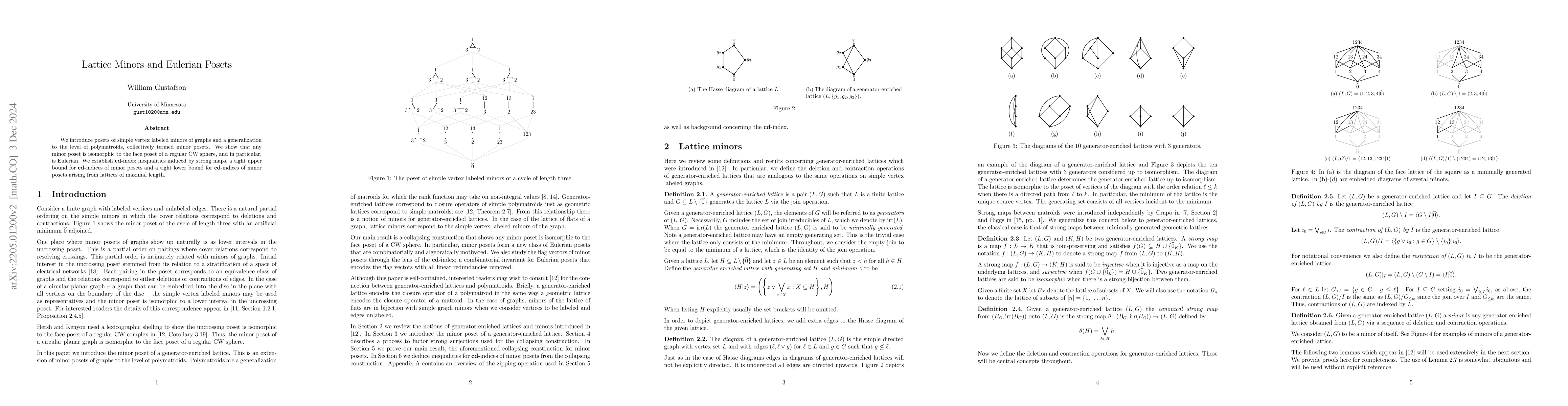 Thumbnail for Lattice Minors and Eulerian Posets