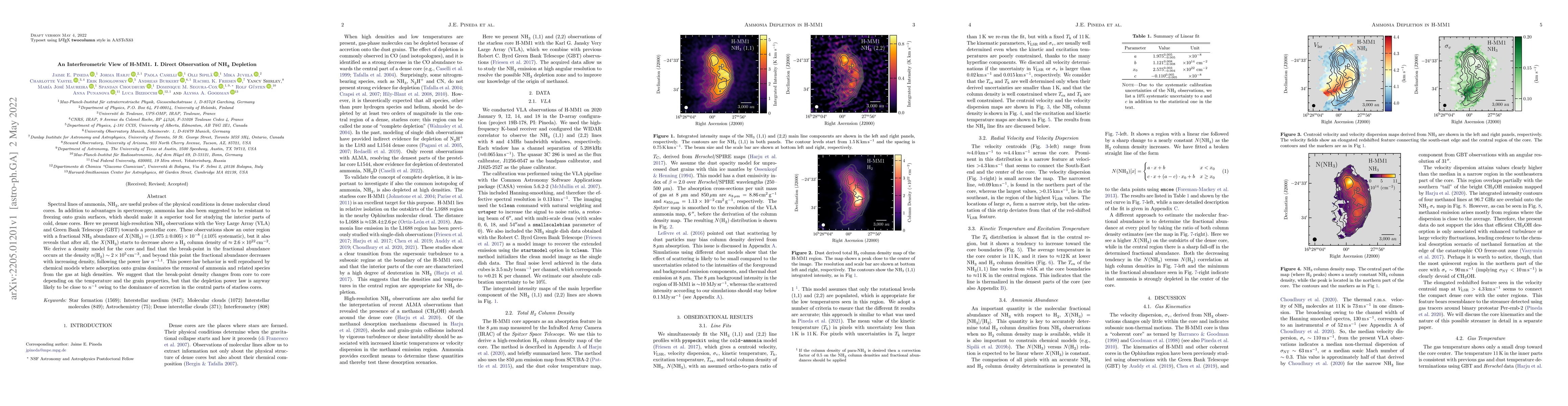 Thumbnail for An Interferometric View of H-MM1. I. Direct Observation of NH3 Depletion