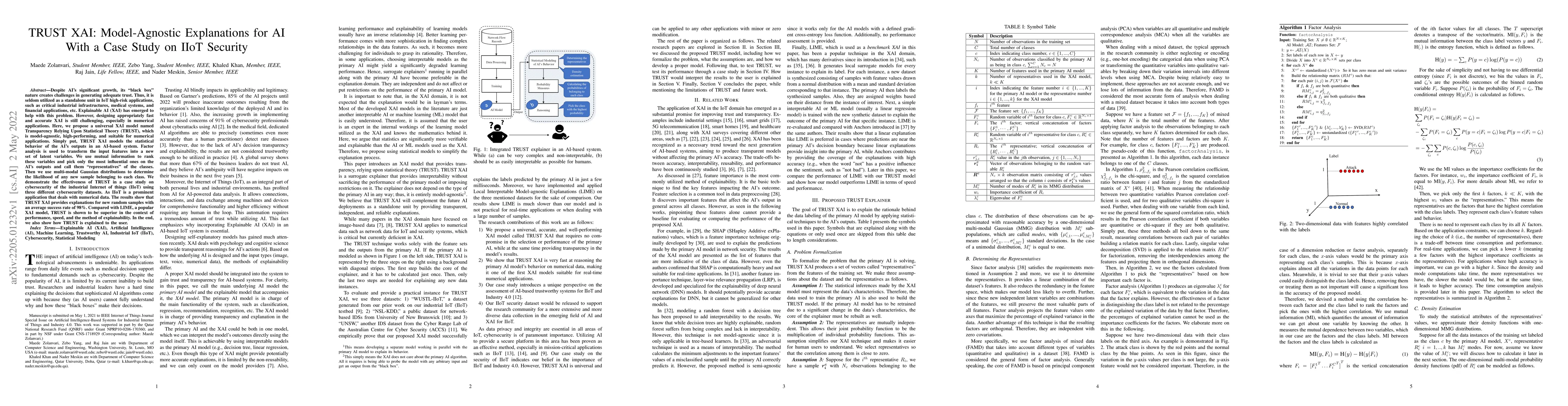 Thumbnail for TRUST XAI: Model-Agnostic Explanations for AI With a Case Study on IIoT
  Security