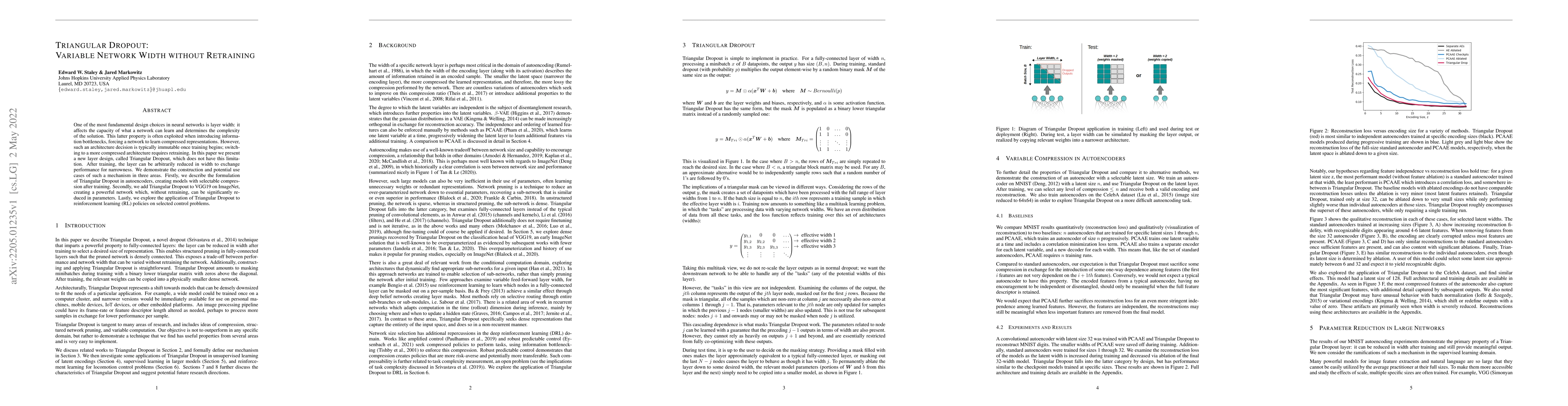 Thumbnail for Triangular Dropout: Variable Network Width without Retraining