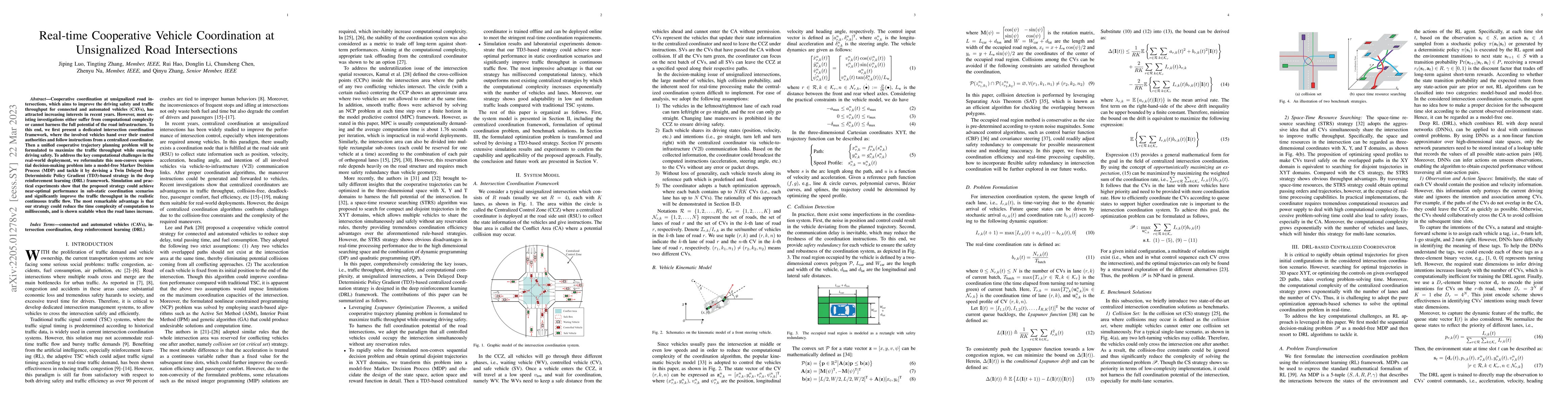 Thumbnail for Real-time Cooperative Vehicle Coordination at Unsignalized Road
  Intersections