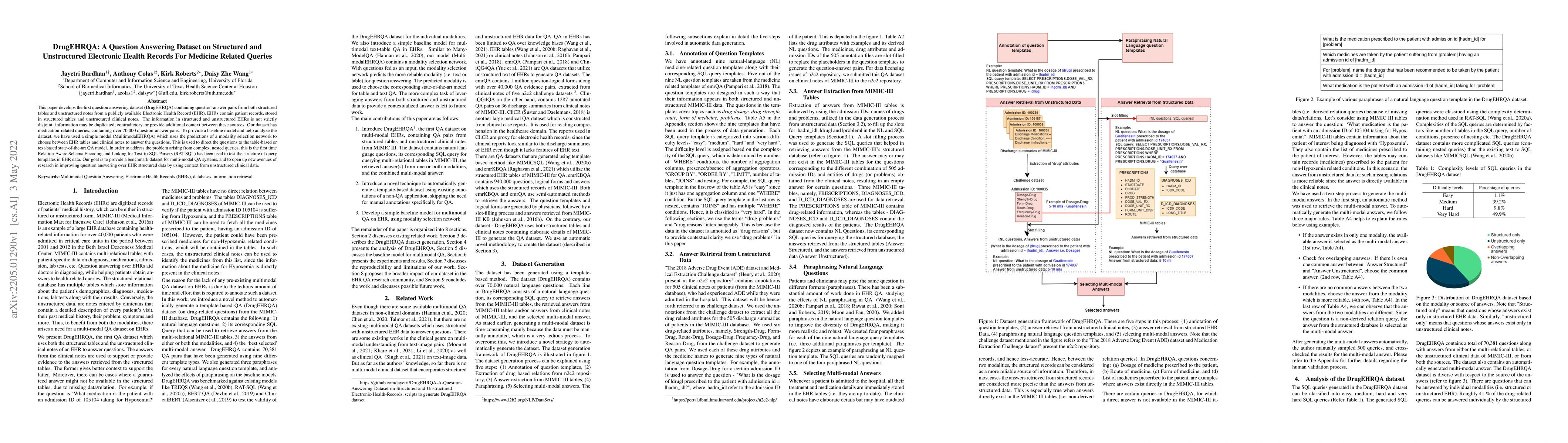 Thumbnail for DrugEHRQA: A Question Answering Dataset on Structured and Unstructured
  Electronic Health Records For Medicine Related Queries