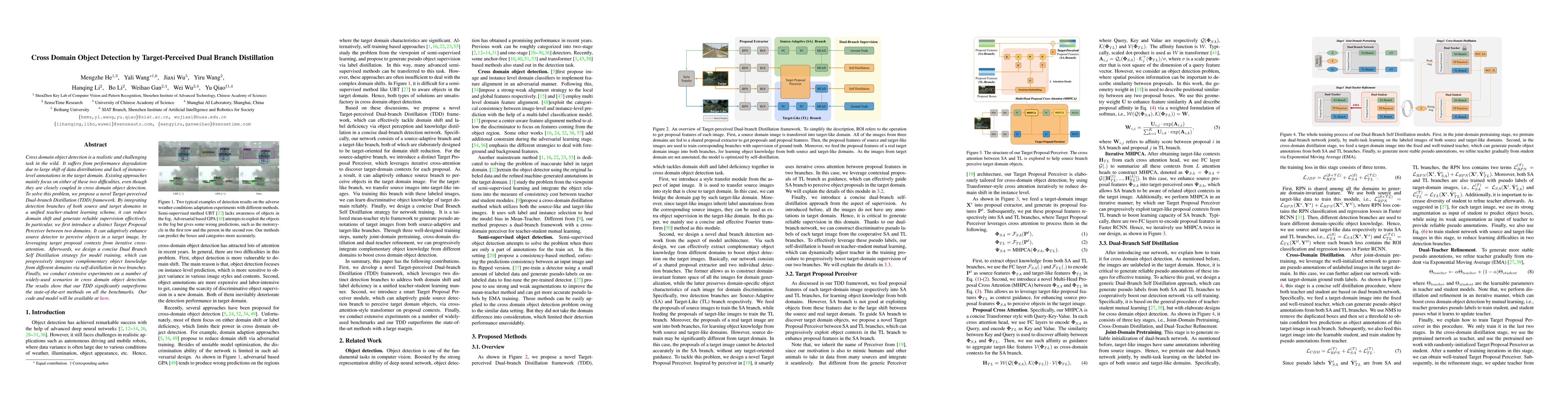 Thumbnail for Cross Domain Object Detection by Target-Perceived Dual Branch
  Distillation