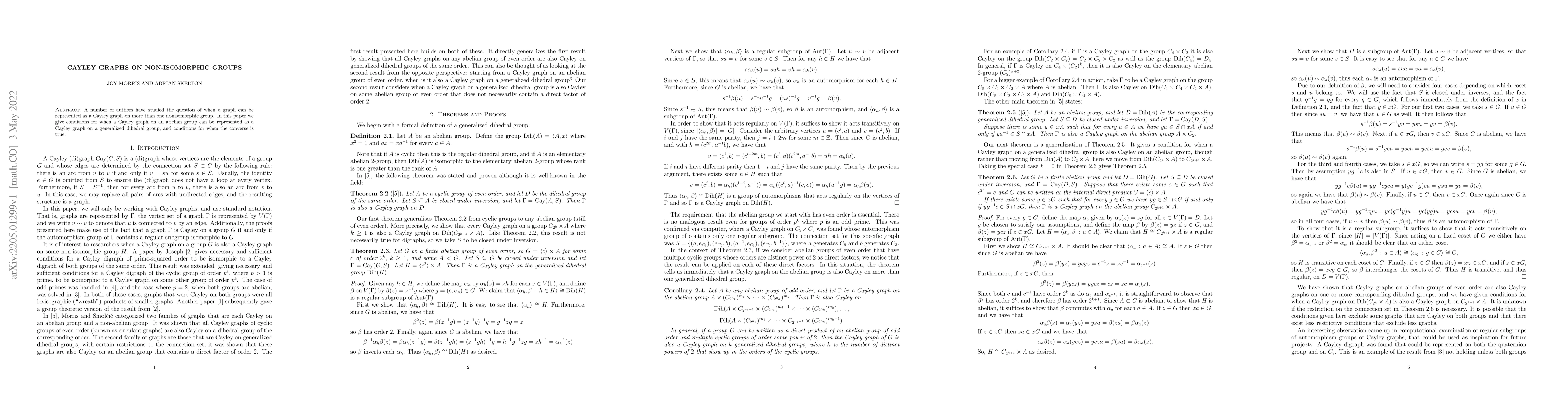 Thumbnail for Cayley graphs on non-isomorphic groups
