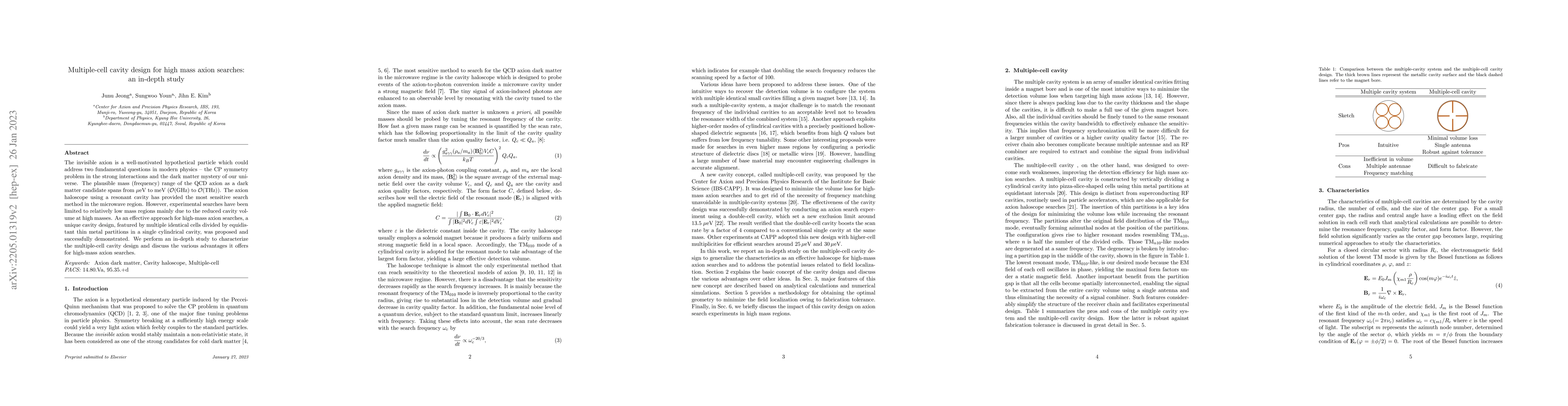 Thumbnail for Multiple-cell cavity design for high mass axion searches: an in-depth
  study