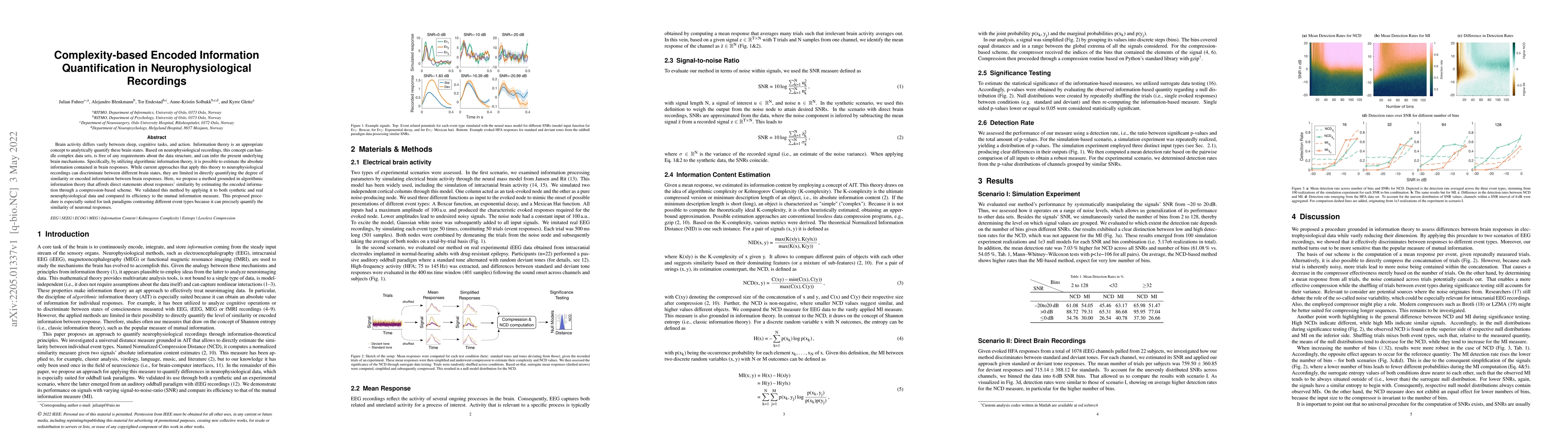 Thumbnail for Complexity-based Encoded Information Quantification in
  Neurophysiological Recordings