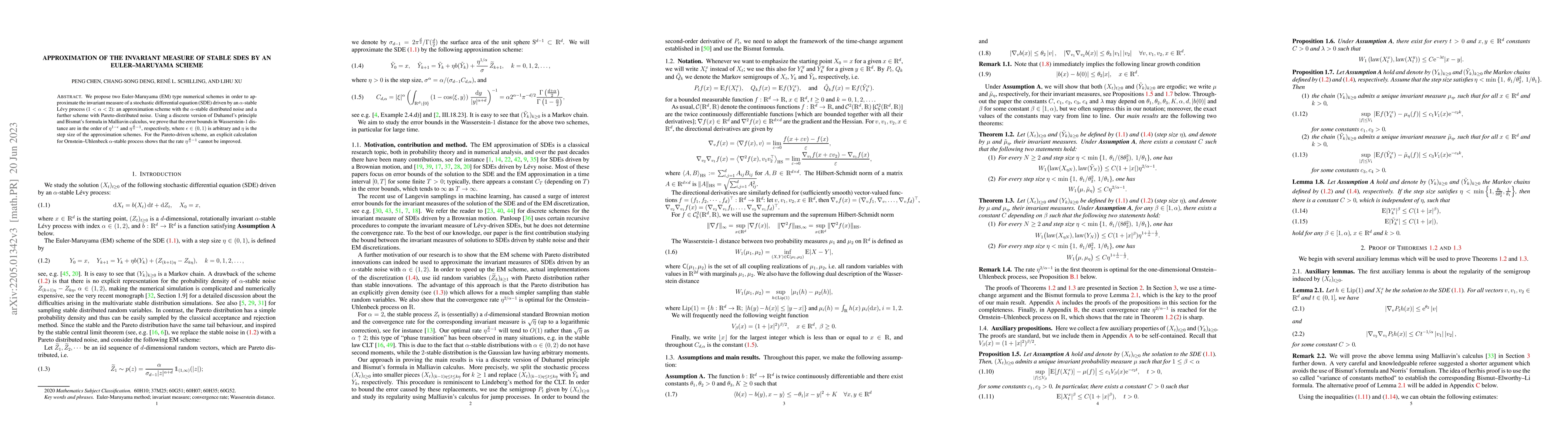 Thumbnail for Approximation of the invariant measure of stable SDEs by an
  Euler--Maruyama scheme