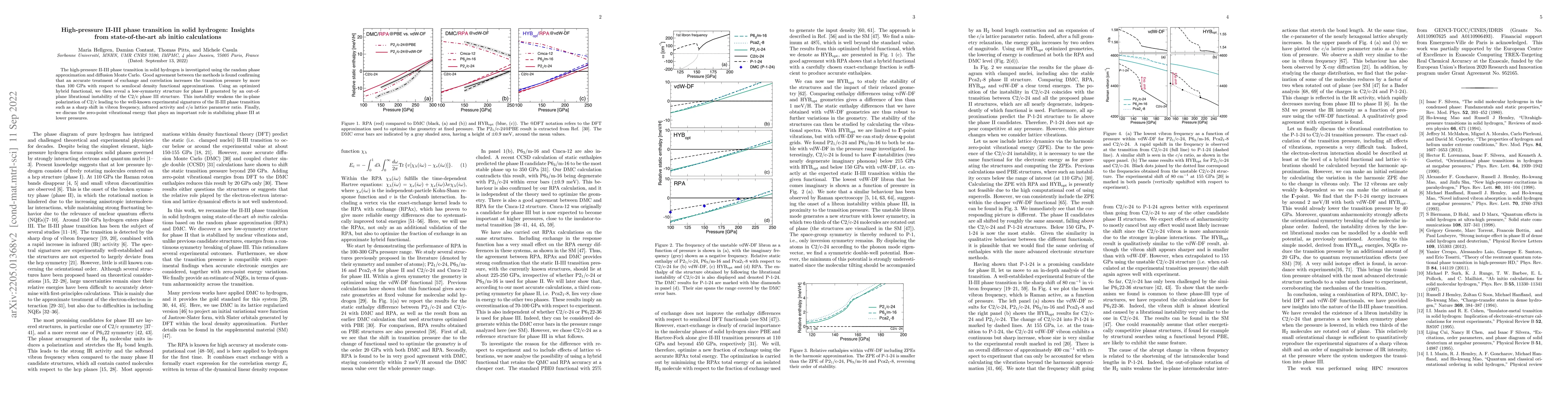Thumbnail for High-pressure II-III phase transition in solid hydrogen: Insights from
  state-of-the-art ab initio calculations