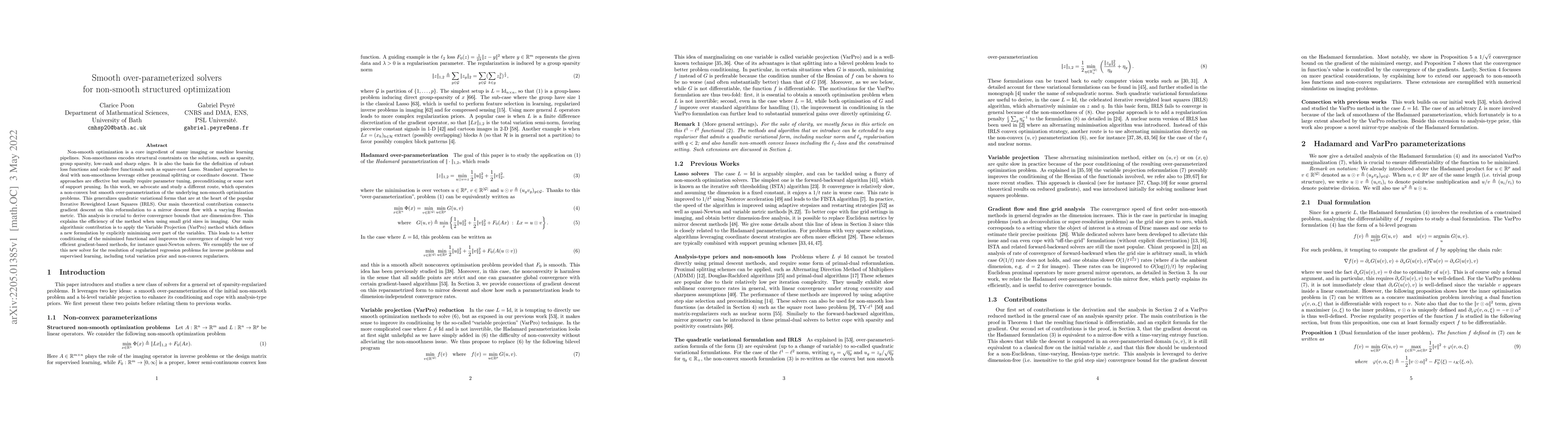 Thumbnail for Smooth over-parameterized solvers for non-smooth structured optimization