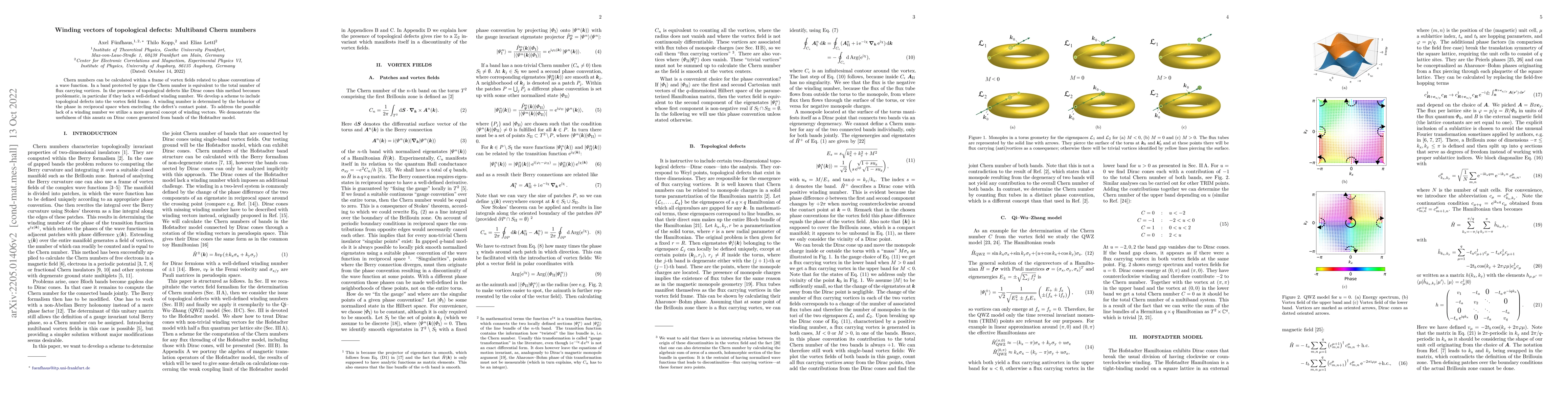 Thumbnail for Winding vectors of topological defects: Multiband Chern numbers