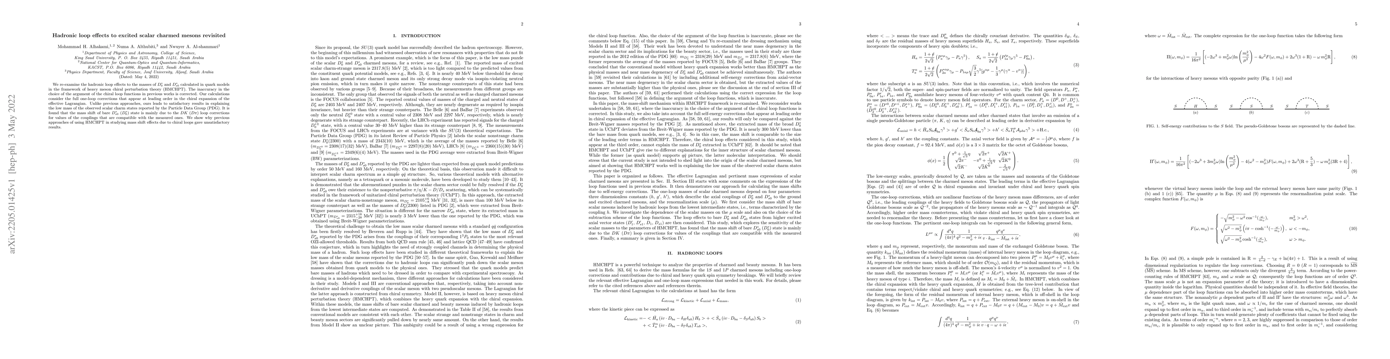 Thumbnail for Hadronic loop effects to excited scalar charmed mesons revisited