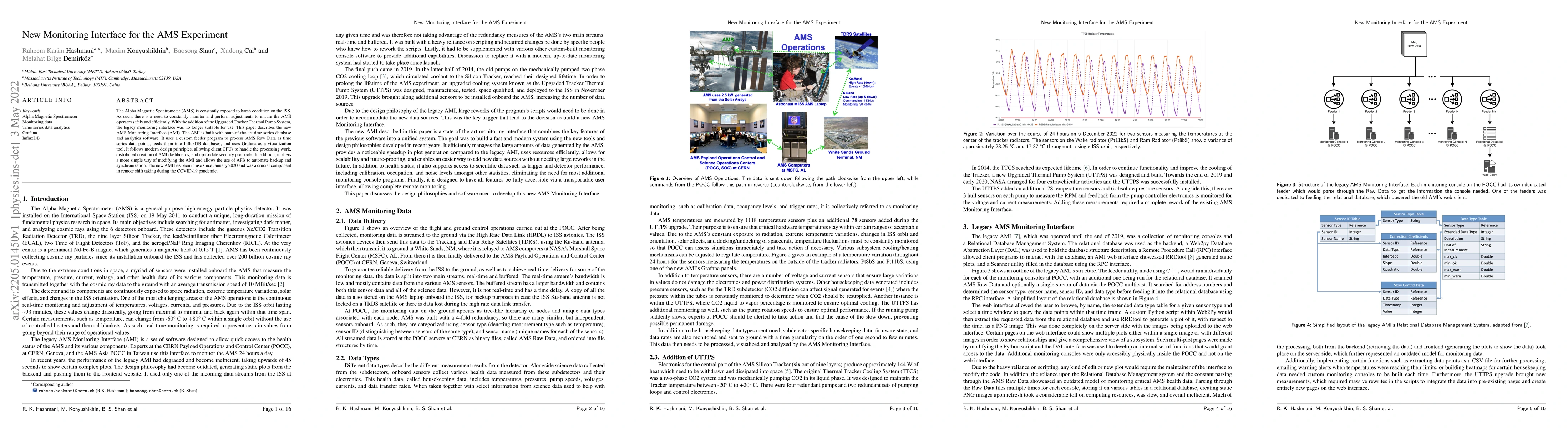 Thumbnail for New Monitoring Interface for the AMS Experiment