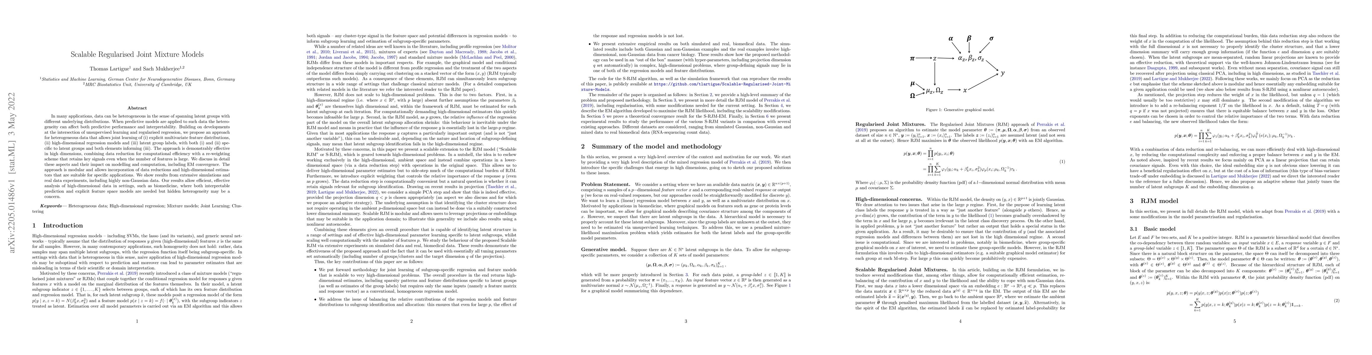 Thumbnail for Scalable Regularised Joint Mixture Models