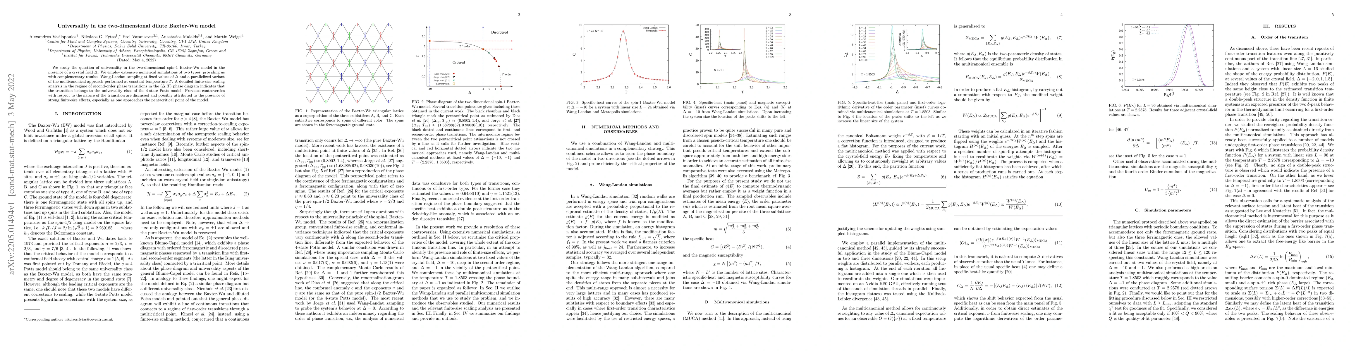 Thumbnail for Universality in the two-dimensional dilute Baxter-Wu model