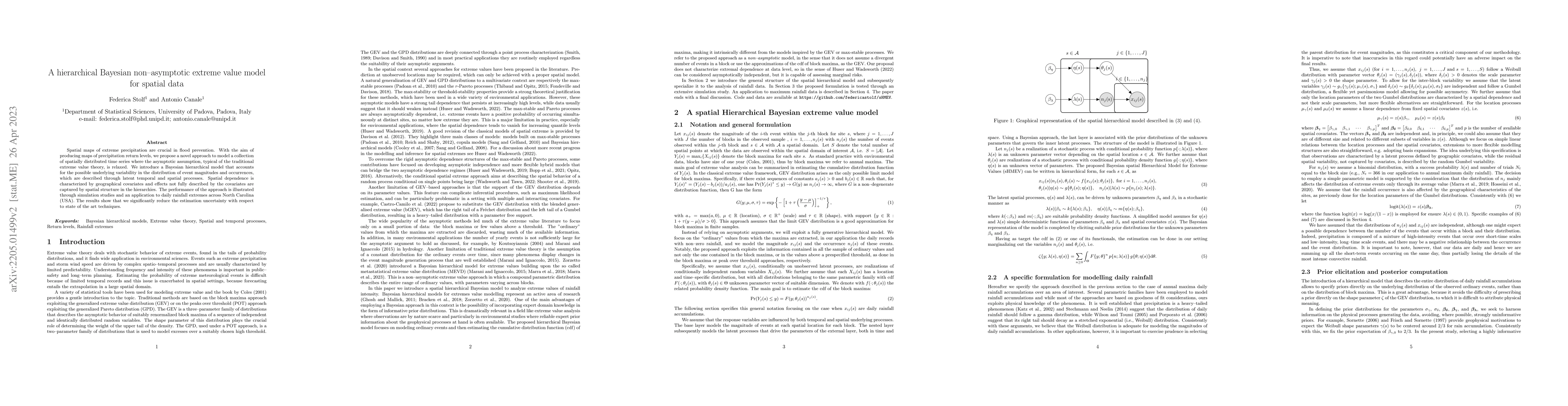 Thumbnail for A hierarchical Bayesian non-asymptotic extreme value model for spatial
  data