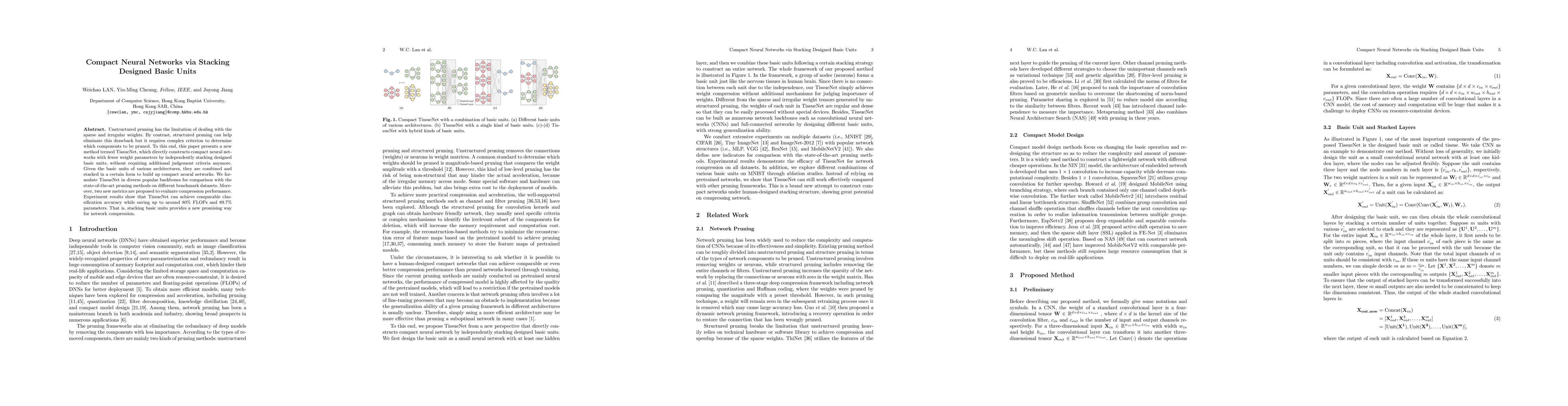 Thumbnail for Compact Neural Networks via Stacking Designed Basic Units