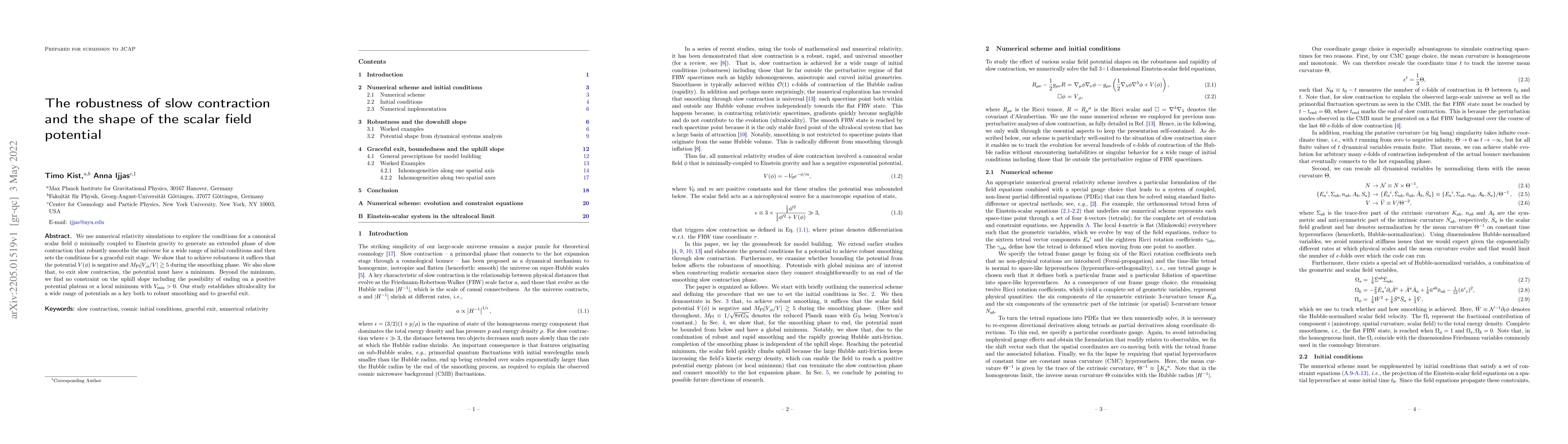Thumbnail for The robustness of slow contraction and the shape of the scalar field
  potential