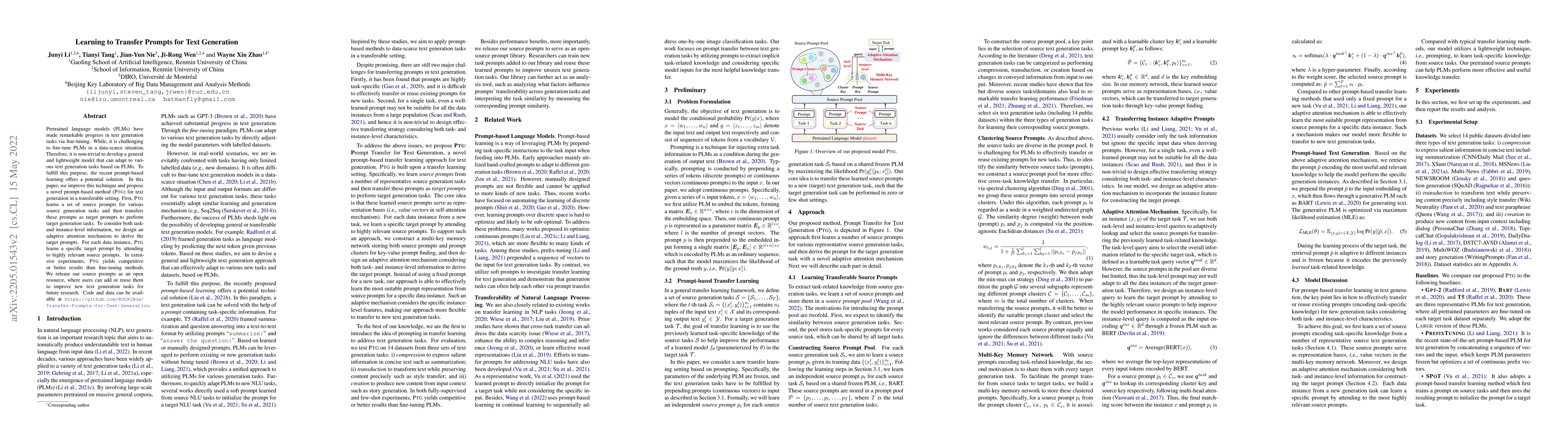 Thumbnail for Learning to Transfer Prompts for Text Generation