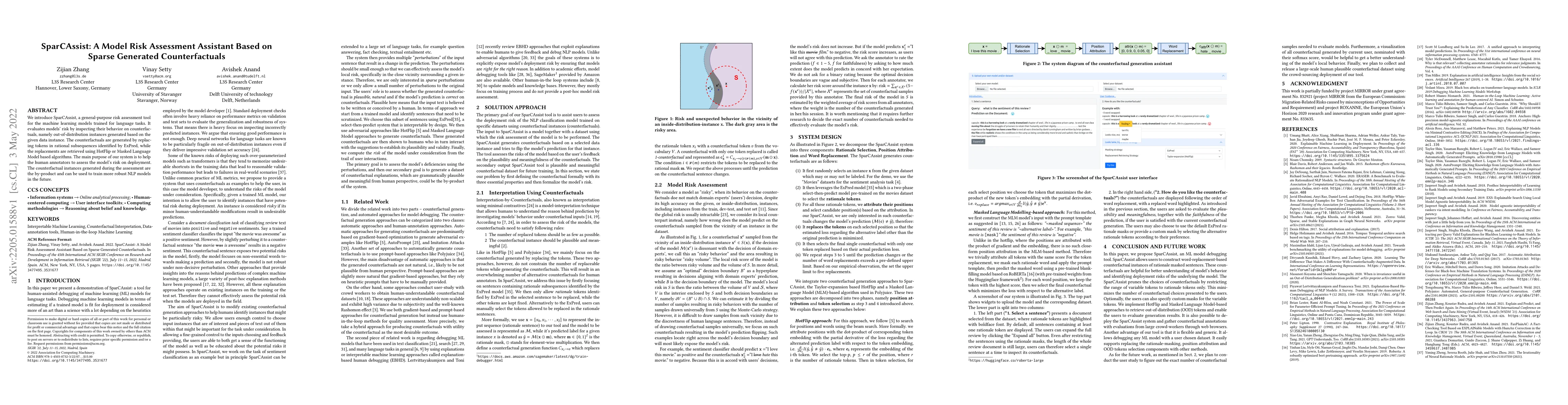 Thumbnail for SparCAssist: A Model Risk Assessment Assistant Based on Sparse Generated
  Counterfactuals