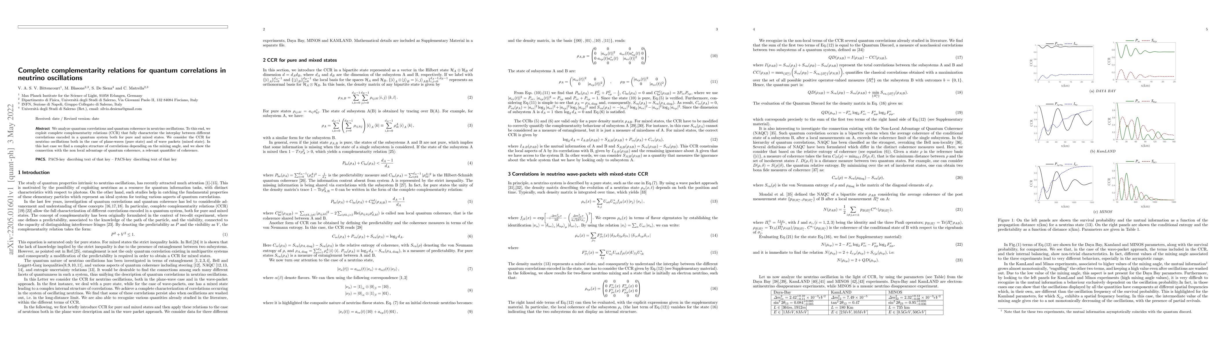 Thumbnail for Complete complementarity relations for quantum correlations in neutrino
  oscillations