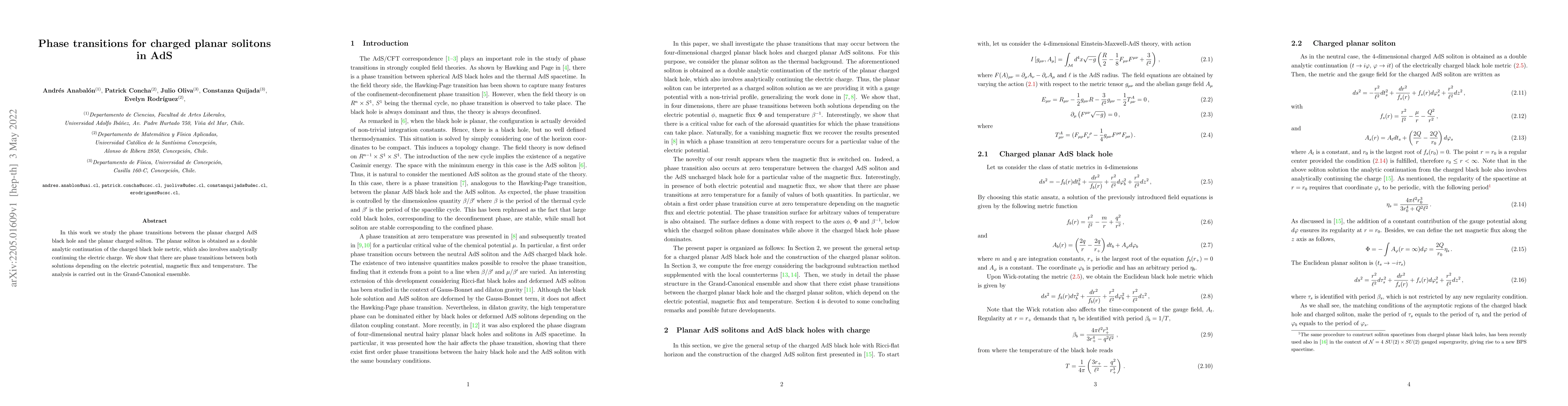 Thumbnail for Phase transitions for charged planar solitons in AdS