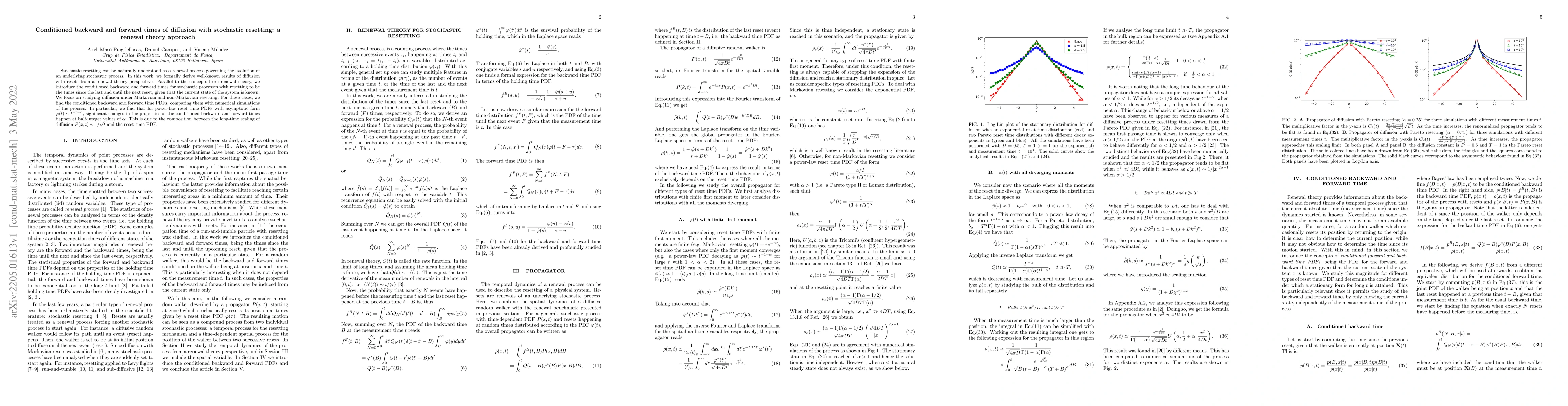 Thumbnail for Conditioned backward and forward times of diffusion with stochastic
  resetting: a renewal theory approach