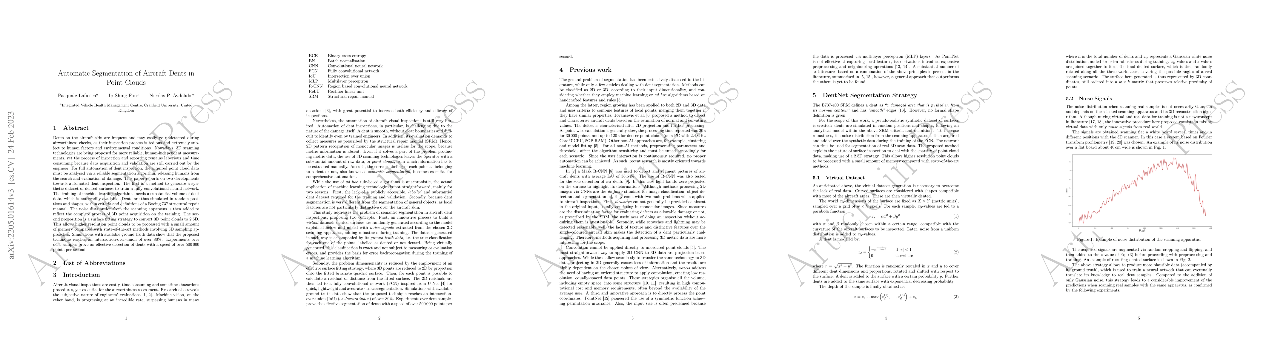 Thumbnail for Automatic Segmentation of Aircraft Dents in Point Clouds